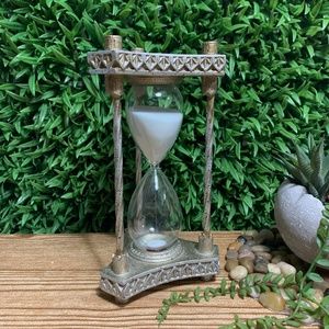 Metal Nautical Sand Timer Hourglass Table Decor